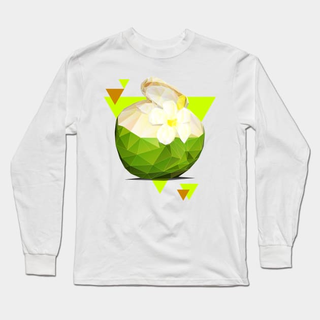 Coconut Long Sleeve T-Shirt by HafizalFikree